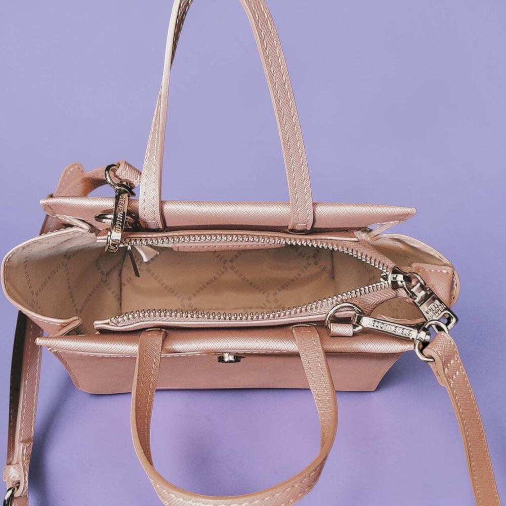 Steve Madden Blush Pink Structured Satchel Crossbody NWOT lil Bag - Picture 12 of 15